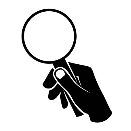 This is an illustration of a hand with loupeのイラスト素材