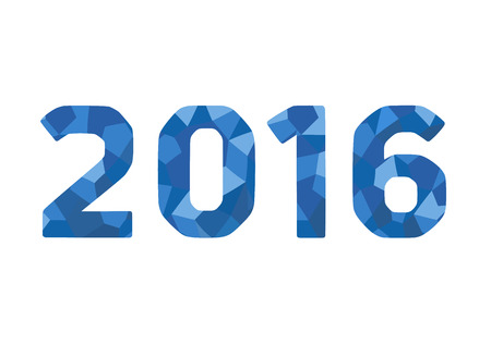 This is an illustration of a mosaic new year numbersのイラスト素材