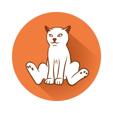 This is an illustration of a cat symbolのイラスト素材