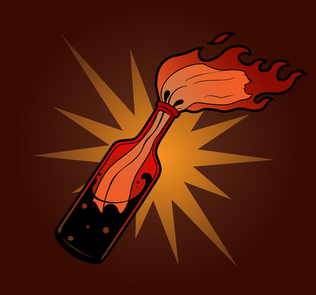 This is an illustration of molotov cocktailのイラスト素材