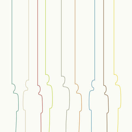 Color people. Background with abstract human.
