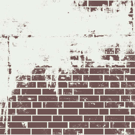 Plastered brick wall. Vector backgroundのイラスト素材