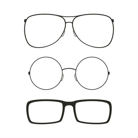 Glasses isolated set.のイラスト素材