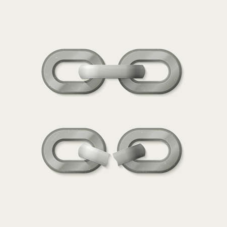 Link set. Metal chainのイラスト素材