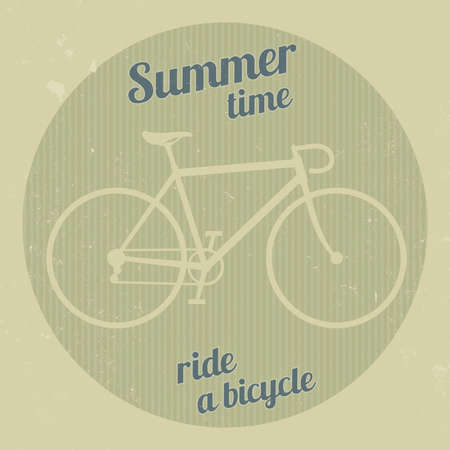 Bike silhouette in a retro styleのイラスト素材