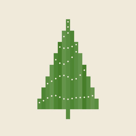 Christmas tree. Simple illustration of fir tree.のイラスト素材