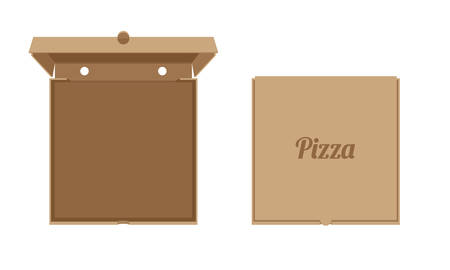 Opened cardboard box for Pizzaのイラスト素材