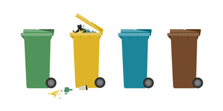 Garbage cansのイラスト素材
