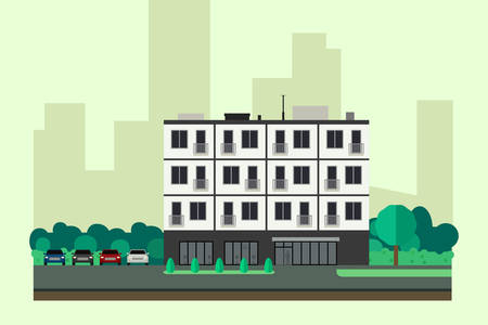 Apartment houseのイラスト素材