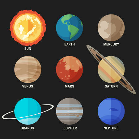 Planets of the solar systemのイラスト素材