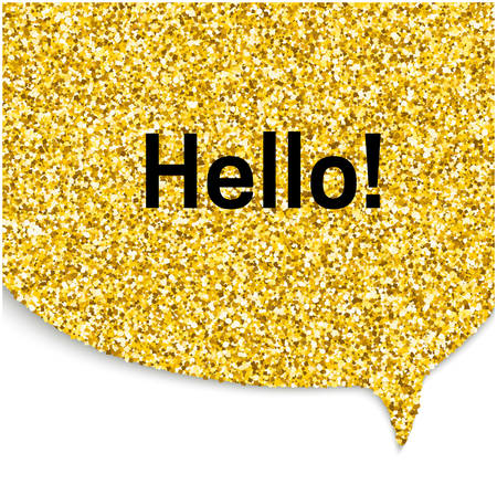 Gold speech bubbleのイラスト素材