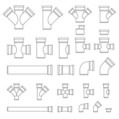 Pipes and fittingsのイラスト素材