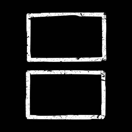 Grunge white bordersのイラスト素材