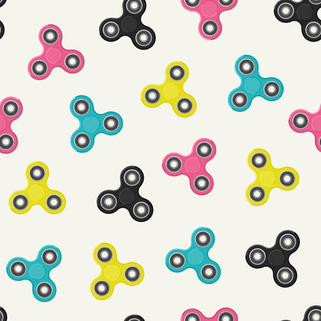 Fidget spinners seamless pattern.のイラスト素材