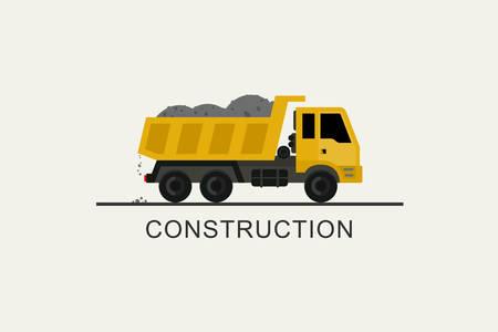 Construction truck icon Vector illustration.のイラスト素材
