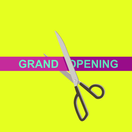 Scissors and opening ribbon