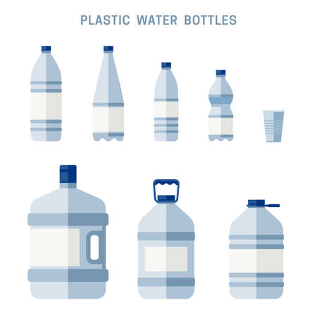 Plastic containers for clean drinking water.のイラスト素材