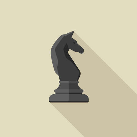 Black chess piece with shadow.のイラスト素材