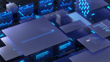 Technology digital business corporate abstract 3dの写真素材