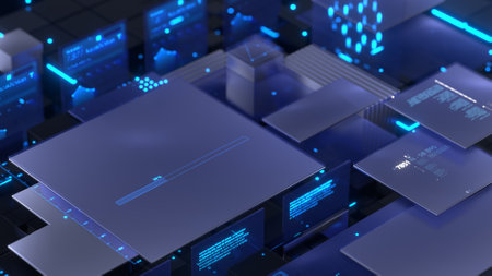 Technology digital business corporate abstract 3dの写真素材