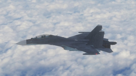 military fighter jet in flight 3d render