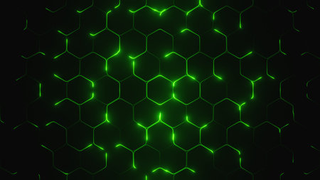 Abstract hexagon background banner futuristic business data technology modern concept, polygon shape...