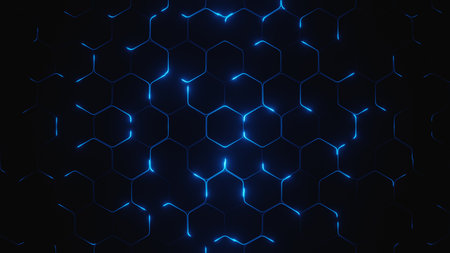 Abstract hexagon background banner futuristic business data technology modern concept, polygon shape...