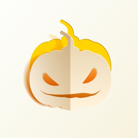 Pumpkin cut out of paperのイラスト素材