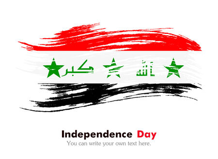 Flag of Iraq on a white background.のイラスト素材