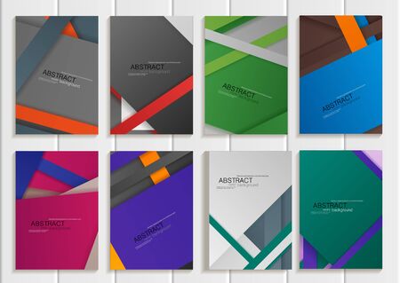 Set stock vector illustration brochure in material design styleのイラスト素材