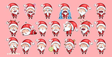 Set kit collection  Santa Clausのイラスト素材