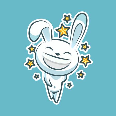 Sticker emoji emoticon.のイラスト素材