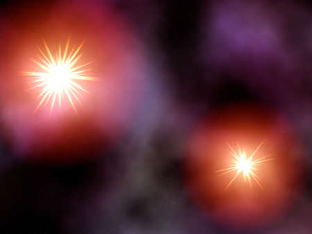 Illustration of space and two stars.