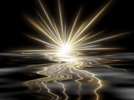 Star on a black background.の写真素材