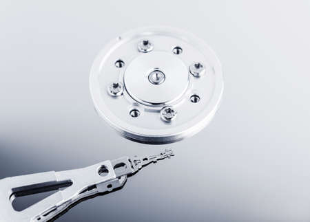 Close up of hard disc driveの写真素材