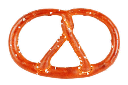 Pretzel isolated on whiteの写真素材