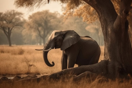 African elephant in Chobe National Park, Botswana, Africa.の素材