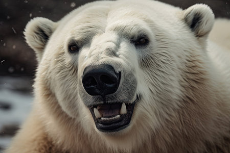 Polar bear (Ursus maritimus) in the zooの素材