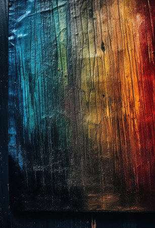 Colorful grunge wooden background with space for text or image.の素材