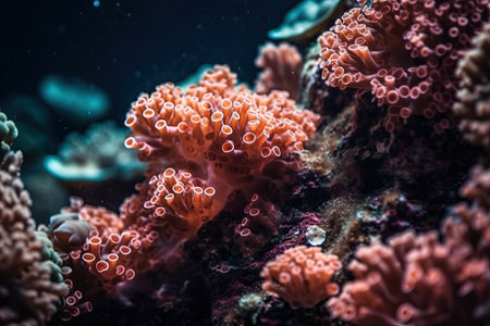 Beautiful coral reef with colorful corals. Underwater photo.の素材