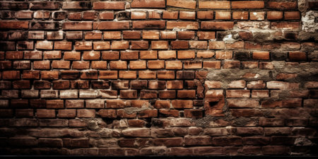 Old brick wall background. Texture of old brick wall. Vintage brick wall background.の素材
