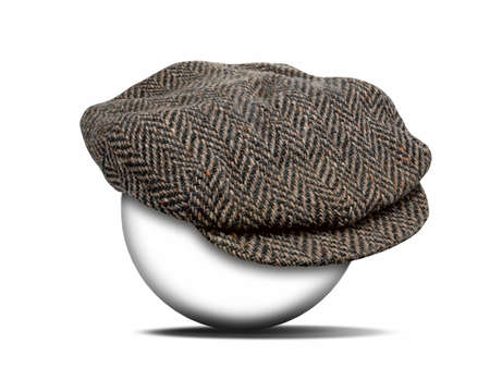 fashion hat on white with clipping path for the hatの写真素材