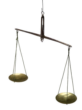 old scale on white backroundの写真素材