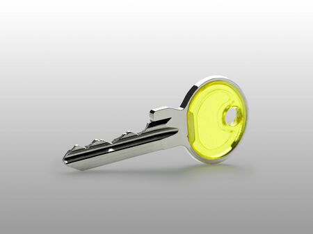metal key isolated  clipping path の写真素材