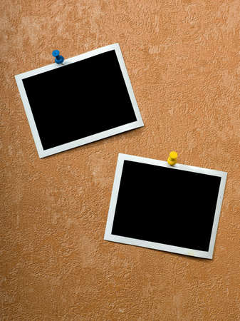 frame on a painted wall  terracota style 
