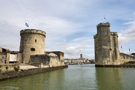 The old port of La Rochelle (France)の写真素材