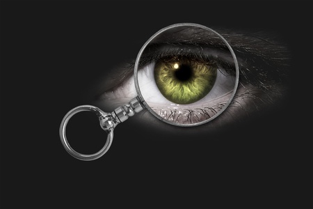 Magnifying glass, eyeの写真素材