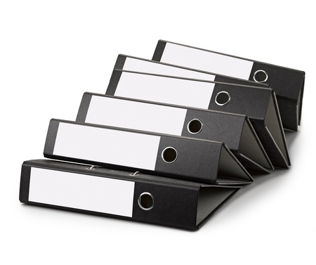 office folders isolated on white backgroundの写真素材