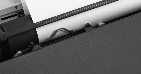 "newsletter" message typed by vintage typewriter.の写真素材