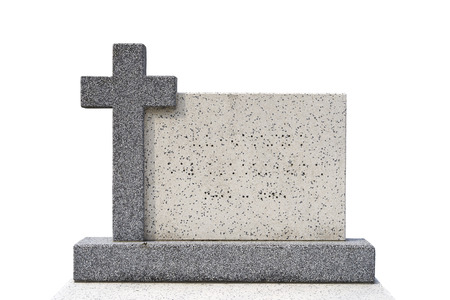 single grave stone cut out の写真素材